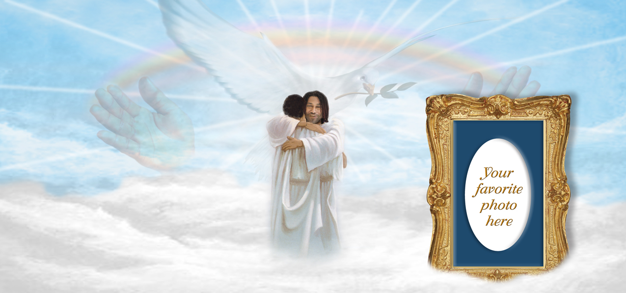 In Gods Arms (AA) Clouds Blue